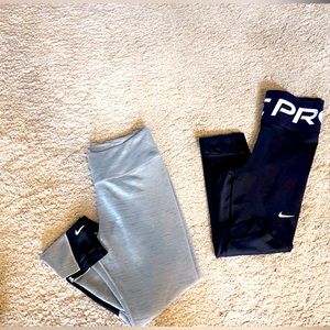 3 pairs Nike pro/ dri fit legging bundle size medium